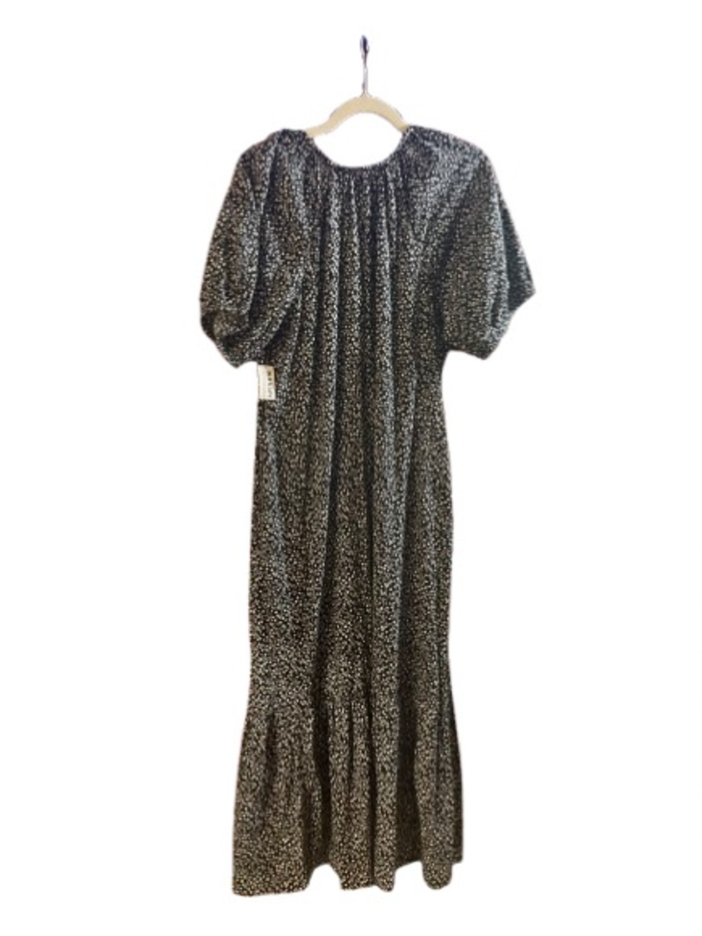 NWT Old Navy Navy Ditsy Floral Puff Sleeve Maxi Swing Dress Size Large - Picture 4 of 9